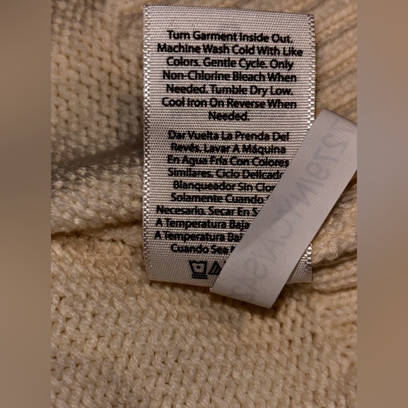 Free Assembly | Egret Ivory Fair Isle Sweater‎ Mini Dress Women L Winter Cozy - Picture 8 of 11